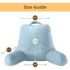 imageSasttie Reading Pillows for Sitting in Bed Adult Velvet Back Pillow Bed Sitting Up BackRest Support Cushion for Sit Up on Couch Sofa and Floor Dorm Essentials OekoTex Certified Dark GreyDusty Blue