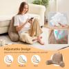 imageSasttie Reading Pillows for Sitting in Bed Adult Velvet Back Pillow Bed Sitting Up BackRest Support Cushion for Sit Up on Couch Sofa and Floor Dorm Essentials OekoTex Certified Dark GreyLight Brown