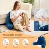 imageSasttie Reading Pillows for Sitting in Bed Adult Velvet Back Pillow Bed Sitting Up BackRest Support Cushion for Sit Up on Couch Sofa and Floor Dorm Essentials OekoTex Certified Dark GreyNavy