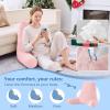 imageSasttie Reading Pillows for Sitting in Bed Adult Velvet Back Pillow Bed Sitting Up BackRest Support Cushion for Sit Up on Couch Sofa and Floor Dorm Essentials OekoTex Certified Dark GreyPink