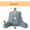 imageSasttie Reading Pillows for Sitting in Bed Adult Velvet Back Pillow Bed Sitting Up BackRest Support Cushion for Sit Up on Couch Sofa and Floor Dorm Essentials OekoTex Certified Dark GreyBluish Grey