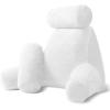 imageSasttie Reading Pillows for Sitting in Bed Adult Velvet Back Pillow Bed Sitting Up BackRest Support Cushion for Sit Up on Couch Sofa and Floor Dorm Essentials OekoTex Certified Dark GreyWhite