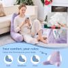imageSasttie Reading Pillows for Sitting in Bed Adult Velvet Back Pillow Bed Sitting Up BackRest Support Cushion for Sit Up on Couch Sofa and Floor Dorm Essentials OekoTex Certified Dark GreyLavender