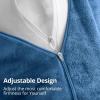 imageSasttie Reading Pillows for Sitting in Bed Adult Velvet Back Pillow Bed Sitting Up BackRest Support Cushion for Sit Up on Couch Sofa and Floor Dorm Essentials OekoTex Certified Dark GreyNavy