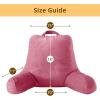 imageSasttie Reading Pillows for Sitting in Bed Adult Velvet Back Pillow Bed Sitting Up BackRest Support Cushion for Sit Up on Couch Sofa and Floor Dorm Essentials OekoTex Certified Dark GreyRose Pink