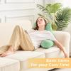imageSasttie Reading Pillows for Sitting in Bed Adult Velvet Back Pillow Bed Sitting Up BackRest Support Cushion for Sit Up on Couch Sofa and Floor Dorm Essentials OekoTex Certified Dark GreyLight Green