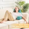 imageSasttie Reading Pillows for Sitting in Bed Adult Velvet Back Pillow Bed Sitting Up BackRest Support Cushion for Sit Up on Couch Sofa and Floor Dorm Essentials OekoTex Certified Dark GreyTeal Cyan