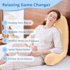 imageSasttie Reading Pillows for Sitting in Bed Adult Velvet Back Pillow Bed Sitting Up BackRest Support Cushion for Sit Up on Couch Sofa and Floor Dorm Essentials OekoTex Certified Dark GreyCamel