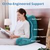 imageSasttie Reading Pillows for Sitting in Bed Adult Velvet Back Pillow Bed Sitting Up BackRest Support Cushion for Sit Up on Couch Sofa and Floor Dorm Essentials OekoTex Certified Dark GreyTeal Blue