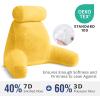 imageSasttie Reading Pillows for Sitting in Bed Adult Velvet Back Pillow Bed Sitting Up BackRest Support Cushion for Sit Up on Couch Sofa and Floor Dorm Essentials OekoTex Certified Dark GreyYellow