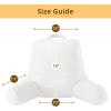 imageSasttie Reading Pillows for Sitting in Bed Adult Velvet Back Pillow Bed Sitting Up BackRest Support Cushion for Sit Up on Couch Sofa and Floor Dorm Essentials OekoTex Certified Dark GreyWhite