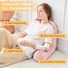 imageSasttie Reading Pillows for Sitting in Bed Adult Velvet Back Pillow Bed Sitting Up BackRest Support Cushion for Sit Up on Couch Sofa and Floor Dorm Essentials OekoTex Certified Dark GreyPeach Pink
