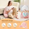 imageSasttie Reading Pillows for Sitting in Bed Adult Velvet Back Pillow Bed Sitting Up BackRest Support Cushion for Sit Up on Couch Sofa and Floor Dorm Essentials OekoTex Certified Dark GreyPeach Pink