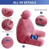 imageSasttie Reading Pillows for Sitting in Bed Adult Velvet Back Pillow Bed Sitting Up BackRest Support Cushion for Sit Up on Couch Sofa and Floor Dorm Essentials OekoTex Certified Dark GreyRose Pink