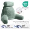 imageSasttie Reading Pillows for Sitting in Bed Adult Velvet Back Pillow Bed Sitting Up BackRest Support Cushion for Sit Up on Couch Sofa and Floor Dorm Essentials OekoTex Certified Dark GreySage