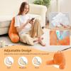 imageSasttie Reading Pillows for Sitting in Bed Adult Velvet Back Pillow Bed Sitting Up BackRest Support Cushion for Sit Up on Couch Sofa and Floor Dorm Essentials OekoTex Certified Dark GreyOrange