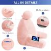 imageSasttie Reading Pillows for Sitting in Bed Adult Velvet Back Pillow Bed Sitting Up BackRest Support Cushion for Sit Up on Couch Sofa and Floor Dorm Essentials OekoTex Certified Dark GreyPeach