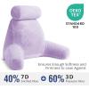 imageSasttie Reading Pillows for Sitting in Bed Adult Velvet Back Pillow Bed Sitting Up BackRest Support Cushion for Sit Up on Couch Sofa and Floor Dorm Essentials OekoTex Certified Dark GreyLavender