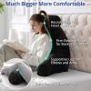 imageSasttie Reading Pillows for Sitting in Bed Adult Velvet Back Pillow Bed Sitting Up BackRest Support Cushion for Sit Up on Couch Sofa and Floor Dorm Essentials OekoTex Certified Dark GreyBlack