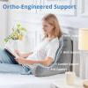 imageSasttie Reading Pillows for Sitting in Bed Adult Velvet Back Pillow Bed Sitting Up BackRest Support Cushion for Sit Up on Couch Sofa and Floor Dorm Essentials OekoTex Certified Dark GreyDark Grey