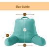 imageSasttie Reading Pillows for Sitting in Bed Adult Velvet Back Pillow Bed Sitting Up BackRest Support Cushion for Sit Up on Couch Sofa and Floor Dorm Essentials OekoTex Certified Dark GreyTeal Cyan