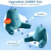 imageSasttie Reading Pillows for Sitting in Bed Adult Velvet Back Pillow Bed Sitting Up BackRest Support Cushion for Sit Up on Couch Sofa and Floor Dorm Essentials OekoTex Certified Dark GreyTeal Blue