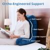imageSasttie Reading Pillows for Sitting in Bed Adult Velvet Back Pillow Bed Sitting Up BackRest Support Cushion for Sit Up on Couch Sofa and Floor Dorm Essentials OekoTex Certified Dark GreyNavy