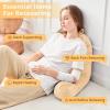 imageSasttie Reading Pillows for Sitting in Bed Adult Velvet Back Pillow Bed Sitting Up BackRest Support Cushion for Sit Up on Couch Sofa and Floor Dorm Essentials OekoTex Certified Dark GreyCamel