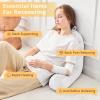imageSasttie Reading Pillows for Sitting in Bed Adult Velvet Back Pillow Bed Sitting Up BackRest Support Cushion for Sit Up on Couch Sofa and Floor Dorm Essentials OekoTex Certified Dark GreyWhite