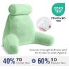 imageSasttie Reading Pillows for Sitting in Bed Adult Velvet Back Pillow Bed Sitting Up BackRest Support Cushion for Sit Up on Couch Sofa and Floor Dorm Essentials OekoTex Certified Dark GreyLight Green