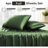 imageSasttie Satin Sheets Queen Size  4 Pieces Luxury Soft Pink Silky Bed Sheets Set with Pillowcases  Smooth SilkLike Satin Fabric Reinforced 14 Inches Pocket OekoTex CertifiedGreen