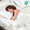 imageSasttie Satin Sheets Queen Size  4 Pieces Luxury Soft Pink Silky Bed Sheets Set with Pillowcases  Smooth SilkLike Satin Fabric Reinforced 14 Inches Pocket OekoTex CertifiedWhite
