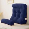 imageSasttie Wedge Pillow Set 2PCS Reading Pillow for Sitting Bed Wedge Pillow Headborad for Sleeping After Surgery Acid Reflux Leg and Back Support with Neck Cushion 23quotx115quotx23quot Dark GreyNavy