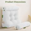 imageSasttie Wedge Pillow Set 2PCS Reading Pillow for Sitting Bed Wedge Pillow Headborad for Sleeping After Surgery Acid Reflux Leg and Back Support with Neck Cushion 23quotx115quotx23quot Dark GreyWhite