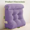imageSasttie Wedge Pillow Set 2PCS Reading Pillow for Sitting Bed Wedge Pillow Headborad for Sleeping After Surgery Acid Reflux Leg and Back Support with Neck Cushion 23quotx115quotx23quot Dark GreyLavender