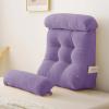 imageSasttie Wedge Pillow Set 2PCS Reading Pillow for Sitting Bed Wedge Pillow Headborad for Sleeping After Surgery Acid Reflux Leg and Back Support with Neck Cushion 23quotx115quotx23quot Dark GreyLavender