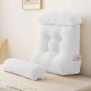 imageSasttie Wedge Pillow Set 2PCS Reading Pillow for Sitting Bed Wedge Pillow Headborad for Sleeping After Surgery Acid Reflux Leg and Back Support with Neck Cushion 23quotx115quotx23quot Dark GreyWhite