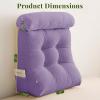 imageSasttie Wedge Pillow Set 2PCS Reading Pillow for Sitting Bed Wedge Pillow Headborad for Sleeping After Surgery Acid Reflux Leg and Back Support with Neck Cushion 23quotx115quotx23quot Dark GreyLavender