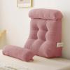 imageSasttie Wedge Pillow Set 2PCS Reading Pillow for Sitting Bed Wedge Pillow Headborad for Sleeping After Surgery Acid Reflux Leg and Back Support with Neck Cushion 23quotx115quotx23quot Dark GreyPink