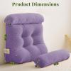 imageSasttie Wedge Pillow Set 2PCS Reading Pillow for Sitting Bed Wedge Pillow Headborad for Sleeping After Surgery Acid Reflux Leg and Back Support with Neck Cushion 23quotx115quotx23quot Dark GreyLavender