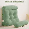 imageSasttie Wedge Pillow Set 2PCS Reading Pillow for Sitting Bed Wedge Pillow Headborad for Sleeping After Surgery Acid Reflux Leg and Back Support with Neck Cushion 23quotx115quotx23quot Dark GreySage