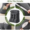 imageSasttie Wedge Pillow Set 2PCS Reading Pillow for Sitting Bed Wedge Pillow Headborad for Sleeping After Surgery Acid Reflux Leg and Back Support with Neck Cushion 23quotx115quotx23quot Dark GreyDark Grey