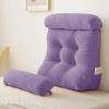 imageSasttie Wedge Pillow Set 2PCS Reading Pillow for Sitting Bed Wedge Pillow Headborad for Sleeping After Surgery Acid Reflux Leg and Back Support with Neck Cushion 23quotx115quotx23quot Dark GreyLavender