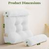 imageSasttie Wedge Pillow Set 2PCS Reading Pillow for Sitting Bed Wedge Pillow Headborad for Sleeping After Surgery Acid Reflux Leg and Back Support with Neck Cushion 23quotx115quotx23quot Dark GreyWhite