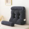 imageSasttie Wedge Pillow Set 2PCS Reading Pillow for Sitting Bed Wedge Pillow Headborad for Sleeping After Surgery Acid Reflux Leg and Back Support with Neck Cushion 23quotx115quotx23quot Dark GreyDark Grey