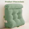 imageSasttie Wedge Pillow Set 2PCS Reading Pillow for Sitting Bed Wedge Pillow Headborad for Sleeping After Surgery Acid Reflux Leg and Back Support with Neck Cushion 23quotx115quotx23quot Dark GreySage