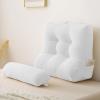 imageSasttie Wedge Pillow Set 2PCS Reading Pillow for Sitting Bed Wedge Pillow Headborad for Sleeping After Surgery Acid Reflux Leg and Back Support with Neck Cushion 23quotx115quotx23quot Dark GreyWhite