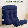 imageSasttie Wedge Pillow Set 2PCS Reading Pillow for Sitting Bed Wedge Pillow Headborad for Sleeping After Surgery Acid Reflux Leg and Back Support with Neck Cushion 23quotx115quotx23quot Dark GreyNavy