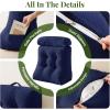imageSasttie Wedge Pillow Set 2PCS Reading Pillow for Sitting Bed Wedge Pillow Headborad for Sleeping After Surgery Acid Reflux Leg and Back Support with Neck Cushion 23quotx115quotx23quot Dark GreyNavy