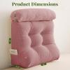 imageSasttie Wedge Pillow Set 2PCS Reading Pillow for Sitting Bed Wedge Pillow Headborad for Sleeping After Surgery Acid Reflux Leg and Back Support with Neck Cushion 23quotx115quotx23quot Dark GreyPink